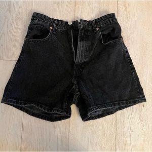 Black high waisted zara shorts